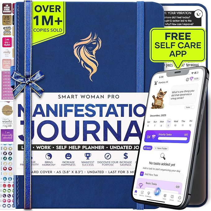 90-Day Goal Planner with Daily Journal, Gratitude & Habit Tracker | Daily Planner, Productivity, Time blocking, Manifestation & Affirmations with Vision Board, Gratitude Journal for Women & Men