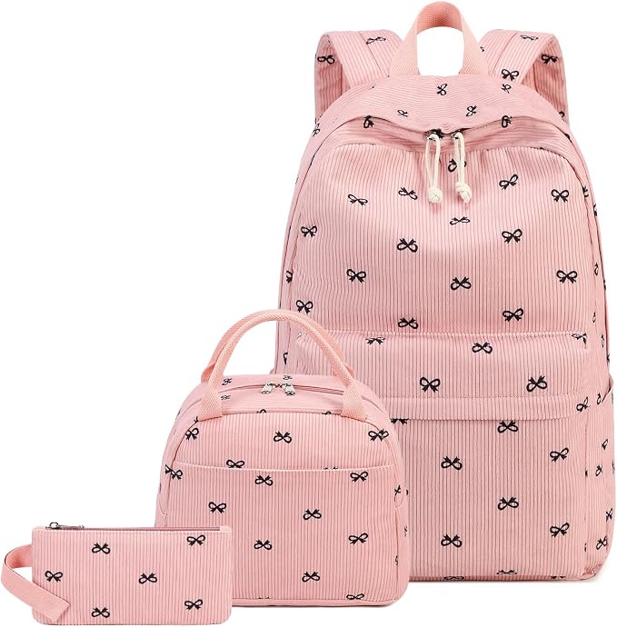 LEDAOU Backpack for Girls School Bag Kids Bookbag Teen Backpack Set Daypack with Lunch Bag and Pencil Case | Kids