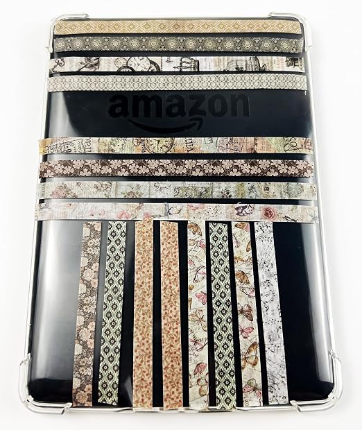 Retro Skinny Washi Tape Set 20 Rolls- Antique Patterns Masking Thin Basic Decorative Tapes for Arts, DIY Crafts, Bullet Journal, Planners, Scrapbook Decor, Gift Wrapping, Junk Journal