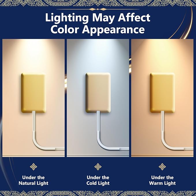 LIDER Outlet Extender with 3 Receptacles, 12W USB-A & USB-C, Ultra-Thin Wall Plate Plug with Cord Extender, 3-Outlet Power Strip, Flat-Face, 3ft Cord, 1625W, ETL Listed, Matte Gold
