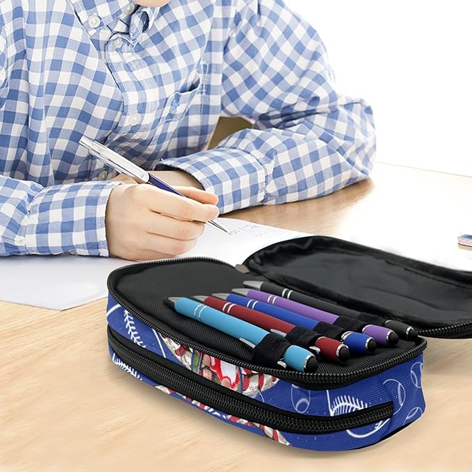 Personalized Baseball Backpack with Name Back to School Supplies Bookbag for Kids Boys Custom Football Basketball Player Schoolbag and Water Bottle Cup&Pencil Pouch School Backpacks with Lunch Box Set