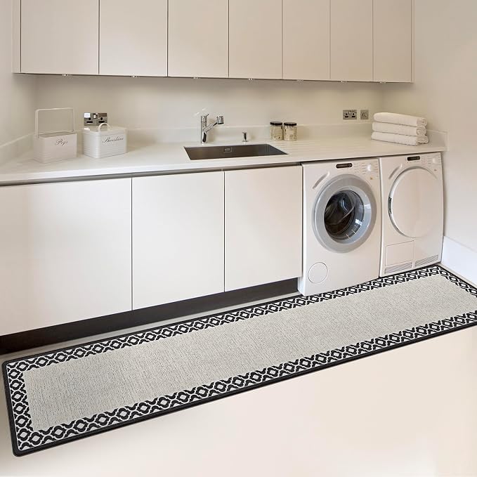 Kitchen Mats for Floor, 17.3×94.5inch Anti Fatigue Mat for Cushioned Non Slip Washable Kitchen Rugs Memory Foam for Kitchen, Floor, Standing pad, Laundry, Office, Hallways