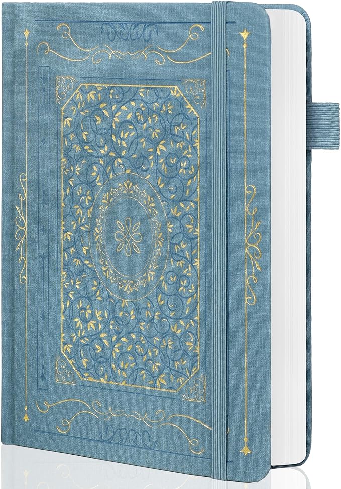 TIEFOSSI Lined Notebook, 100gsm Thick Paper, Hardcover College Ruled Journals for Women Men, 320 Numbered pages, for Travel, School and Office Use