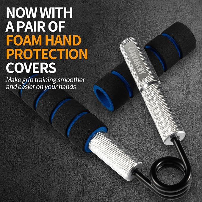 Grip Strength Trainer Set, 6 Pack, 50-350LB, Wrist Forearm Strengthener, Metal No Slip, Hand Grip Gripper Strengthener for Strength Training and Exercise, Hand Workout Squeezer Grip Strength