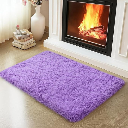 Mugorn Small Soft Shag Rugs for Bedroom, 2x3 Fluffy Area Rugs for Living Room