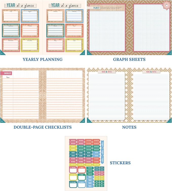 Carson Dellosa True to You Teacher Planner 2026-2027, Undated 8" x 11" Lesson Plan Book With Stickers, Class Schedule, Weekly Calendar School Supplies, Homeschool Essentials and Classroom Must Haves