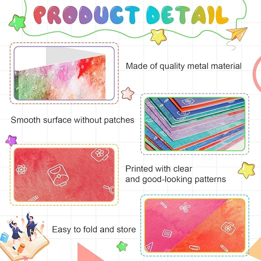 Sherr 30 Pcs School Privacy Boards Bulk for Student Colored Desk Trifold Divider Panels Privacy Partition Folders for School Student Teacher Desks, 15.8 x 13.4 x 11.81 Inches (Stylish Color)