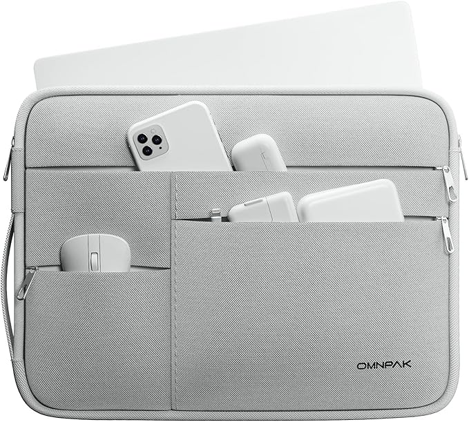 Omnpak for 13.6 inch MacBook Air Case Sleeve Compatible with 13 inch New MacBook Air M5/MacBook Neo A18 Pro, 13-14" MacBook Air/Pro M5/M4/M3/M2/M1, Water Repellent Laptop Case with Handle