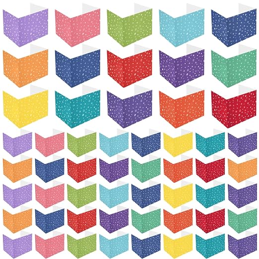 Sherr 60 Pcs School Privacy Boards Bulk for Student Colored Desk Trifold Divider Panels Privacy Partition Folder for School Student Teacher Desk, 15.8 x 13.4 x 11.81 Inch (Simple Style,Classic Color)