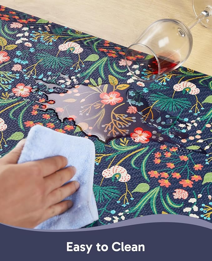 Ophanie Kitchen Mats for Floor,3/4 inch Thick,17x28 Anti Fatigue Cushioned Mat with 99+ Pairs of Anti-Slip Bottom Ridges,Kitchen Rugs,Waterproof,Comfort Ergonomic Standing Mat for Office,Home,Sink