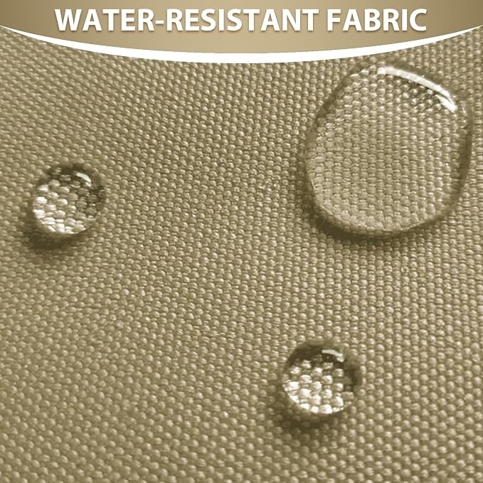 Waterproof Canvas Fabric by The Yard 58inch 600D Upholstery Material Polyester Fabric Outdoor Water Resistant Fabric for Sewing Chair Patio Cushion Purse Bag Interior, 15 Yard Khaki