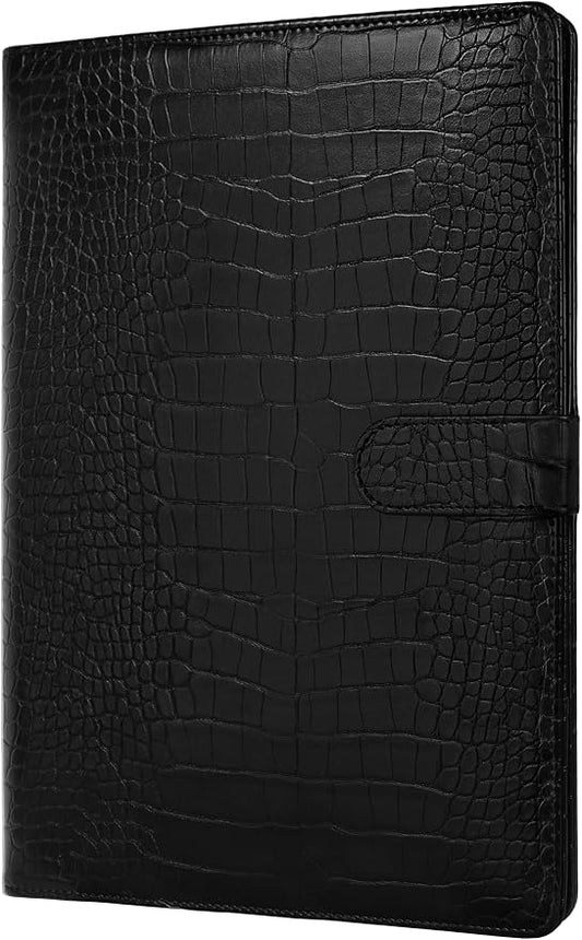 Clipboard Folder Padfolio, Mymazn Writing Portfolio Faux Leather Clipboards with Cover for Legal Pad Holder Letter Size A4 8.5 x 12 for Business Conference Notepad Clip Boards
