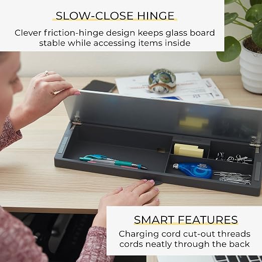 ECR4Kids MessageStor Dry-Erase Keyboard Write and Store, Desk Organization, Botanical