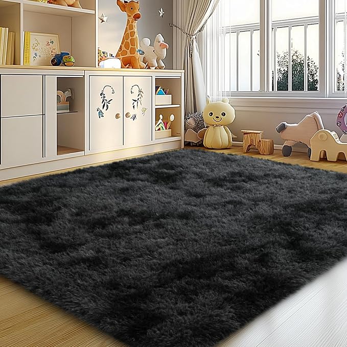Mugorn Small Soft Shag Rugs for Bedroom, 4x6 Fluffy Area Rugs for Living Room