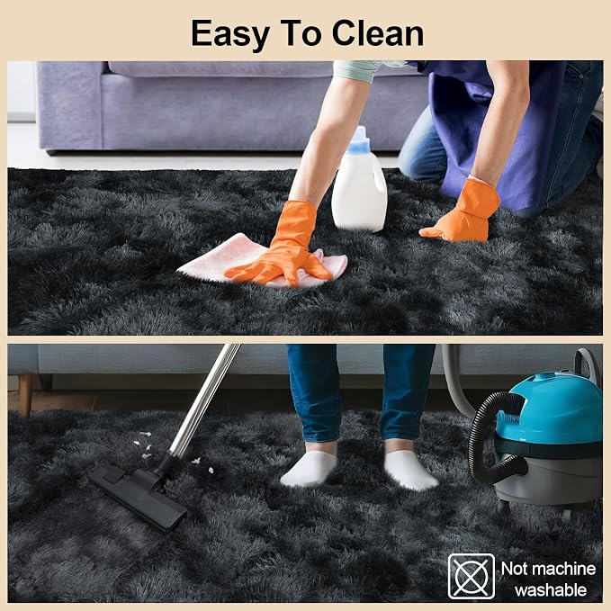 Mugorn Small Soft Shag Rugs for Bedroom, 2x3 Fluffy Area Rugs for Living Room