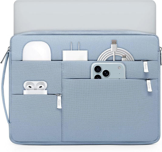 HYZUO 15-16 Inch Laptop Sleeve Bag for MacBook Pro 16 M5/M4/M3/M2/M1 Pro/Max A3428 A3429 2026-2019, 15" Surface Book, Notebook Case for 15" 15.6" HP Dell Lenovo Asus Acer Samsung, Pale Blue