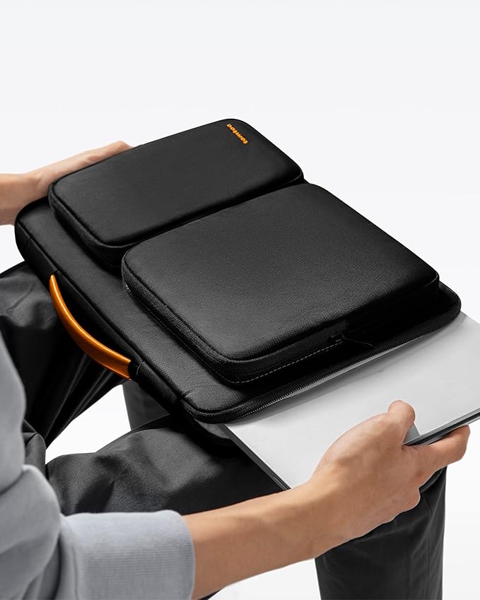 tomtoc 360 Protective Laptop Case for 13-inch New 2026 MacBook Air M5, M4/A3240, M3/A3113, M2/A2681, M1/A2337, MacBook Neo A18 Pro, 13-in Surface Pro 11th AI PC, Water-Resistant Carrying Bag