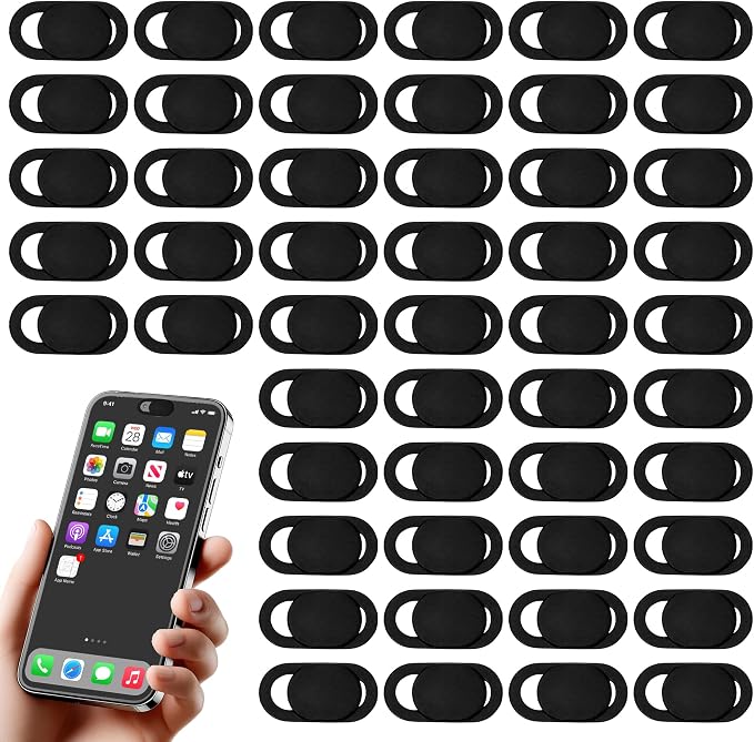 50PCS Webcam Cover Slide, Ultra-Thin Universal Cell Phone Camera Cover, 0.023 Inch Durable Laptop Camera Cover Slide for Smartphone, Computer, Laptop Protect Your Privacy and Security