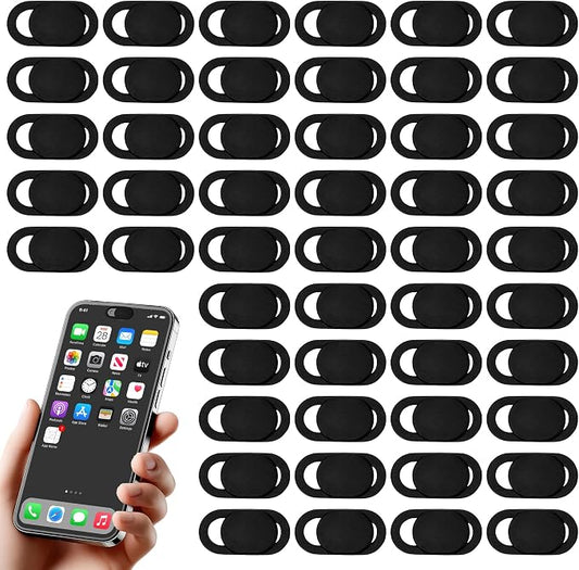 50PCS Webcam Cover Slide, Ultra-Thin Universal Cell Phone Camera Cover, 0.023 Inch Durable Laptop Camera Cover Slide for Smartphone, Computer, Laptop Protect Your Privacy and Security