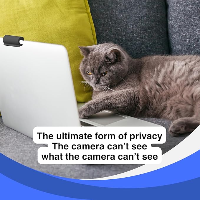 Laptop Tablet Webcam Cover for Privacy Flexible Slide Easy to Install and Remove No Adhesive No Damage No Marks Made in The USA (6 Pack)