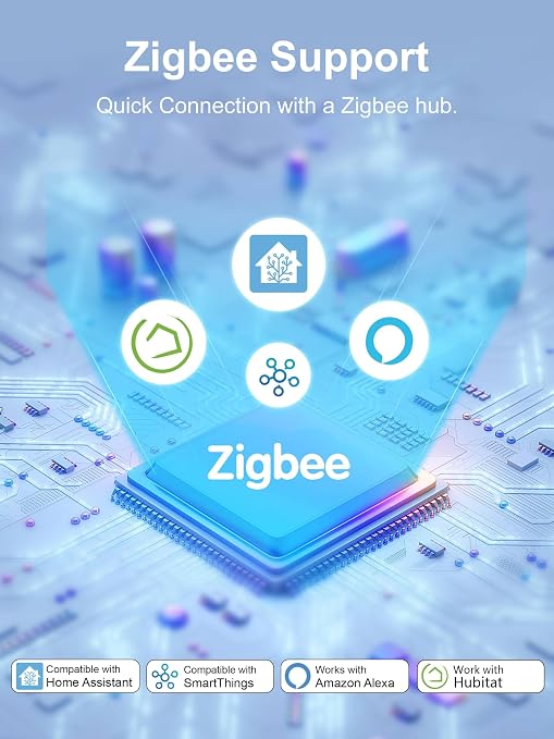 EIGHTREE Zigbee Smart Plug 15A, Energy Monitoring, 𝗭𝗶𝗴𝗯𝗲𝗲 𝗛𝘂𝗯 Required, ETL Certified, Smart Plugs that Compatible with Alexa & Home Assistant & SmartThings, 4 Packs