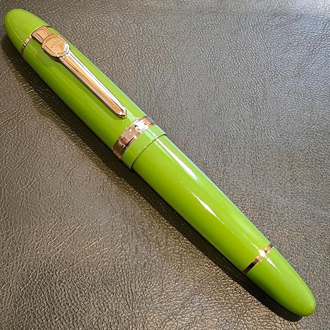 JH159 Rollerball and Ballpoint Pens (Green+Gold Clip)