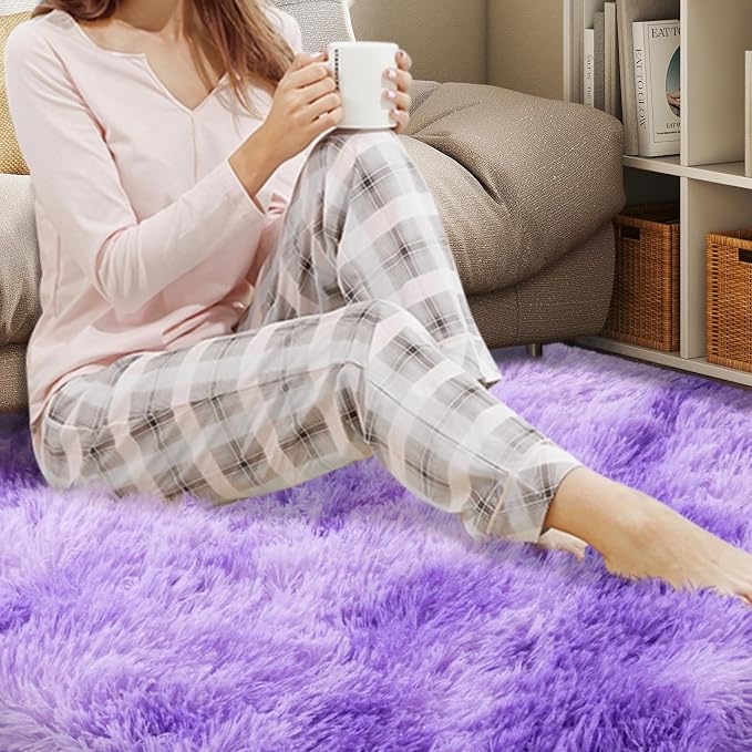 Mugorn Small Soft Shag Rugs for Bedroom, 2x3 Fluffy Area Rugs for Living Room