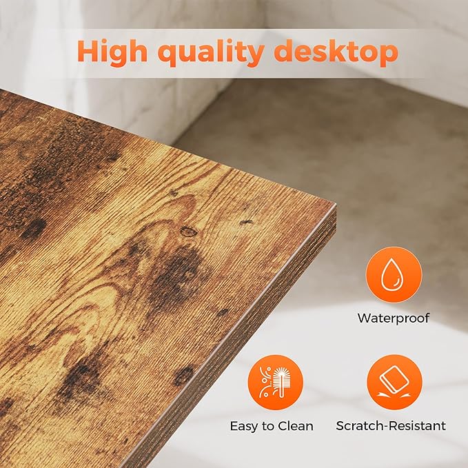 Mericonia 32 inch Rolling Computer Desk with Wheels, Gaming Desk for Small Spaces, Modern Simple Style Table for Home Office, Study Writing Table