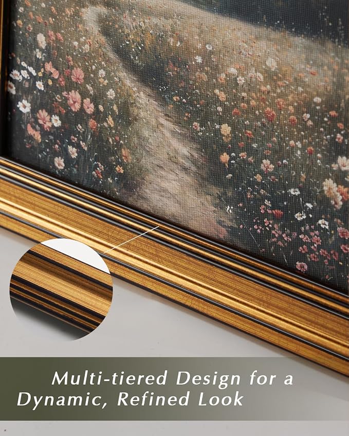 HUARCEY Gold Framed Vintage Wall Art for Living Room Harvest Apples Still Life Oil Painting Large Cottagecore Room Decor Picture Canvas Print Farmhouse Fruit Wall Decor Bedroom Kitchen Bathroom 20x40
