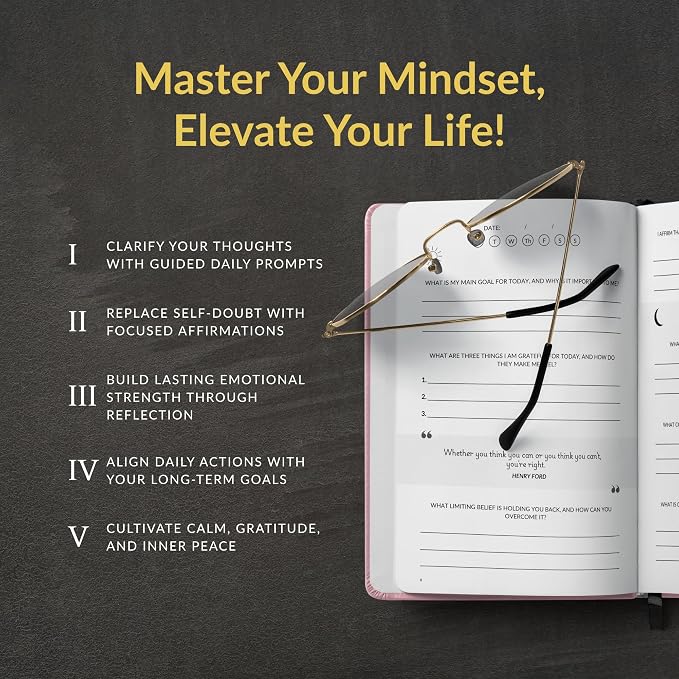 Foundations of Self Mastery Journal – Guided Daily Planner for Men & Women | Goal Setting, Gratitude, Manifestation, Affirmation, Reflection, Mindfulness, Productivity & Personal Growth (Pink)