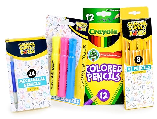School Supply Boxes | Ultimate High School & College Pallet (96 Boxes) | Back to School Essentials Kit for Students & Teachers | Includes 1" Binders, College-Ruled Notebooks, Pencils, & More