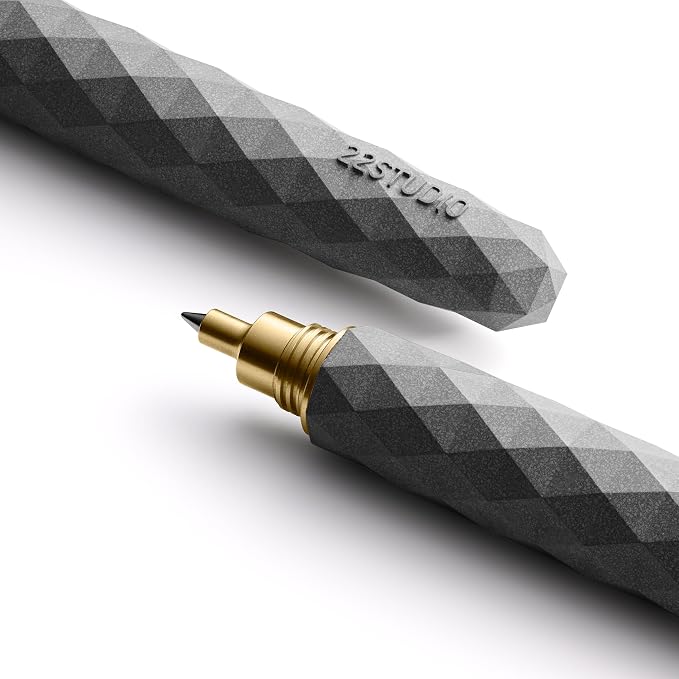 22STUDIO Polygon Rollerball Pens | Luxury Smooth Writing Pen | Unique Design for Professionals & Collectors | Premium Office Stationery | Gift for Executives & Writers (Midnight)