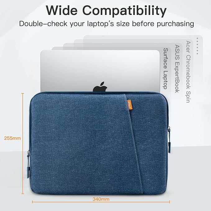 JETech Laptop Sleeve for 13-14Inch MacBook Neo (A18 Pro), MacBook Air/Pro (M1-M5) 2020-2026, 13-13.6 Inch Notebook, Waterproof Shock Resistant Bag Case with Accessory Pocket (Navy)