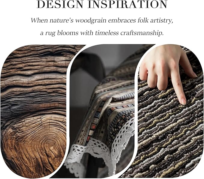 Kitchen Rugs Sets of 2-Non Slip Kitchen Mats for Floor-Thick Stain Resistant Vintage Kitchen Floor Mat Runner Carpet for Hallways Entryway Laundry Room Washable（Black 22"x59"+20"x32"）