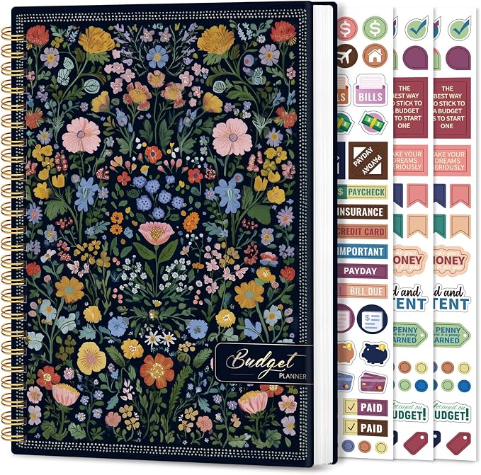 Budget Planner - Monthly Budget Book with Expense Tracker Notebook, Undated Bill Organizer & Finance Planner to Take Control of Your Money, Account Book to Manage Your Finances-Garden of Whimsy