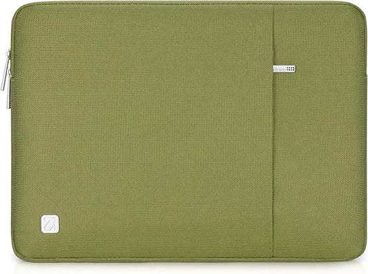 NIDOO 15 Inch Laptop Sleeve Case Protective Carrying Bag Cover for 15" MacBook Air M4/ Surface Laptop 5 6 7/ Yoga Slim 7i /15.3" ThinkPad X9 / IdeaPad Slim 5i Gen 9 / IdeaPad 3/15.6" XPS 15,Green