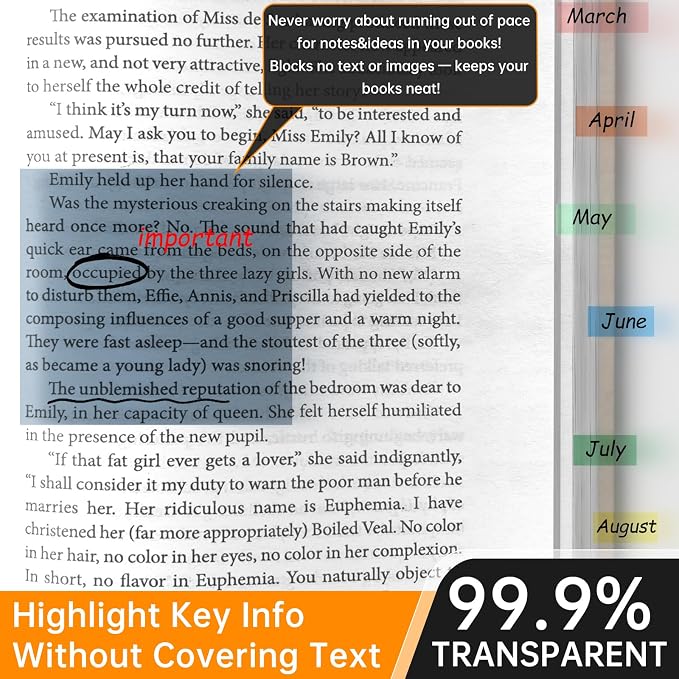 Transparent Sticky Notes with Marker, 【99.9% Transparency, Strong Adhesion,Waterproof 】 MEIGAONE 7 Pack Clear Sticky Note 3x3,Translucent Sticky Note Office,School Supplies