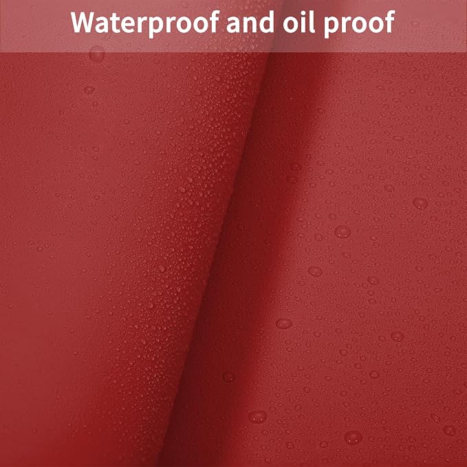 Faux Leather Table Cover,1.8mm Thick,30x60 Inch Desk Cover,Large Desk Mat,Table Protector,Table Cover Protector,Craft Mats to Protect Table(Black+Wine Red,30x60)