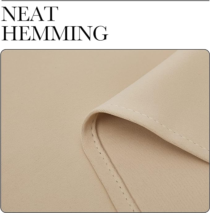 NICETOWN Room Darkening Curtain Panels for Cafe, Thermal Insulated Grommet Room Darkening Draperies/Drapes for Window (Biscotti Beige, 2 Panels, W55 x L68 -inch)