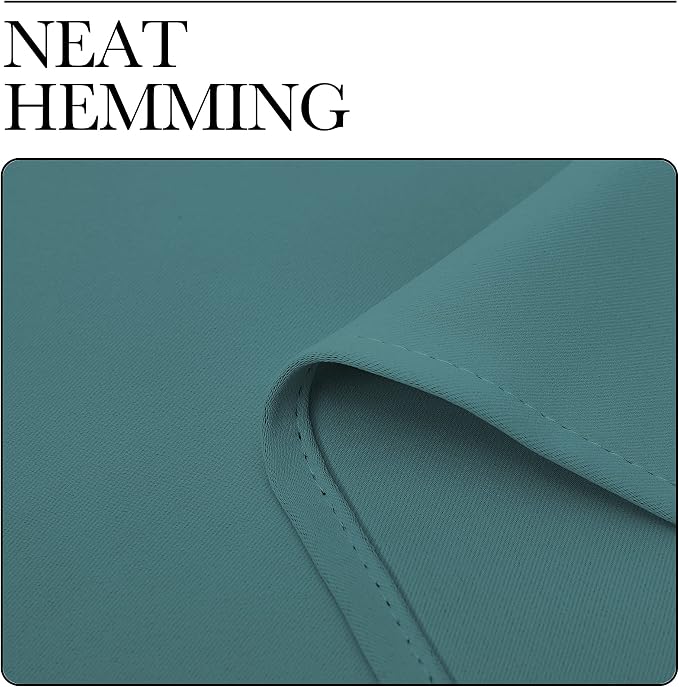 NICETOWN Blackout Drape for Nursery, Sea Teal, Single Panel, 55 by 78-inch, Home Fashion Thermal Insulated Blackout Room Darkening Curtain/Drapery with Ring Top