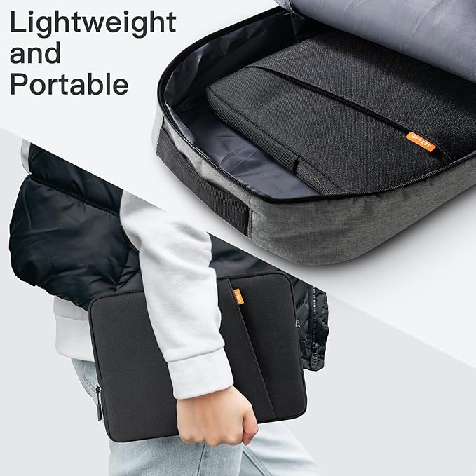 JETech Laptop Sleeve for MacBook Neo (A18 Pro), 14-InchMacBook Air/Pro, MacBook Pro M1-M5 2021-2026, Waterproof Bag Case with Pocket, Compatible with 14 Inch Notebook (Black)