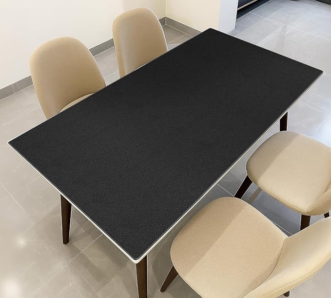 Warmstar Leather Table Cover 36 x 60 Inch, 1.8MM Thick PVC Table Protector Waterproof, Desk Cover Protector Non-Slip Desk Pad for Kitchen, Dresser, Gaming Desk,Dining Room Table