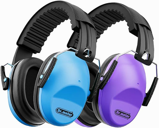 Noise Cancelling Headphones for Kids Adults 2 PACK, SNR27.4 Ear Protection Kids Ear Muffs, Adjustable Earmuffs for Monster Jams, Sensory Autism, Concerts, Fireworks