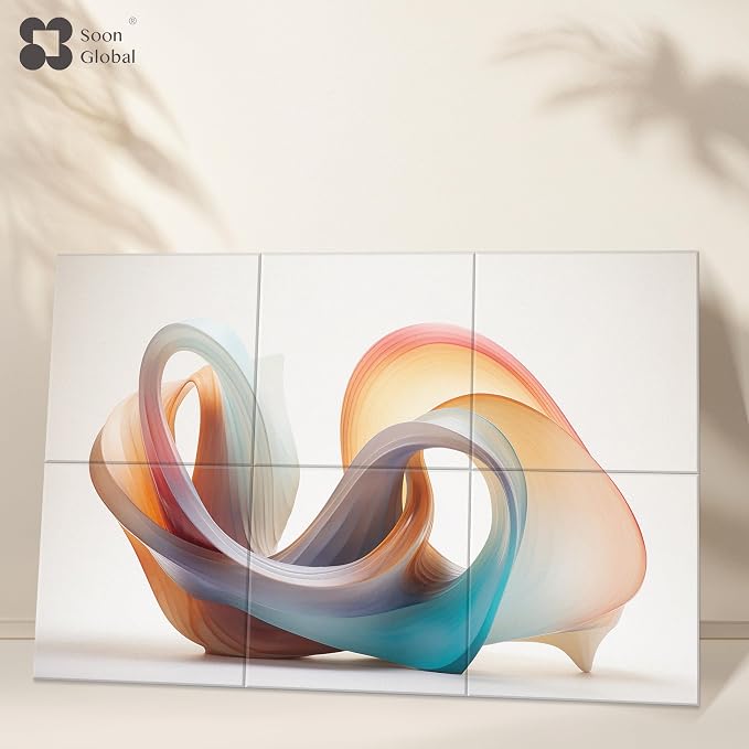 Soon Global Acoustical Wall Panels, 72 X 48 Inches Art Acoustic Panels, Decorative Acoustic Panels, Acoustic Wall Panels, Sound Absorbing Wall Art, Fluid