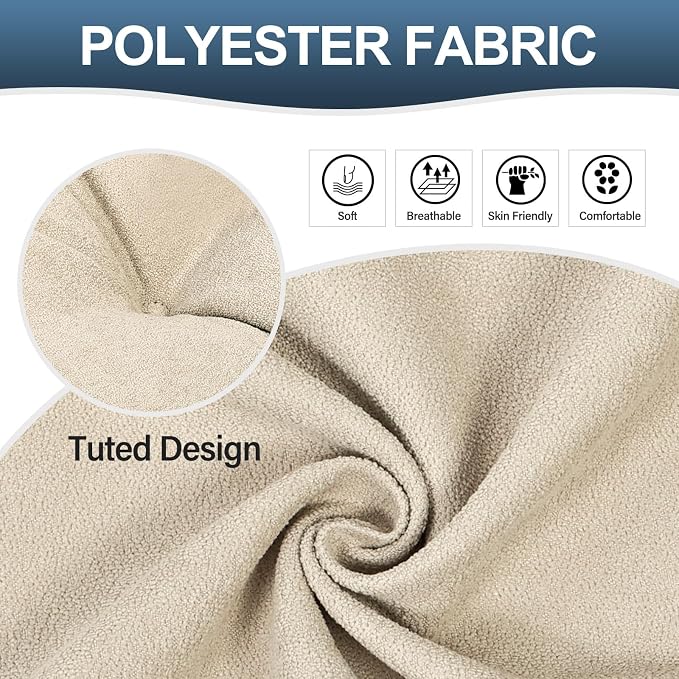Back Pillow for Recliner Lumbar Support Pillow Soft and Fluffy Back Support Cushion Thick Lumbar Cushion for Chairs, Recliners,Sofa, Couch and Bed for Pain Relief Beige