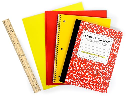 Back to School Supply Box (Case - 5 Boxes) - Grades K-5 Back to School Supplies - 32 Piece Kit Includes Markers, Crayons, Pencils, Scissors, Folders, Glue Sticks, Notebook, and Composition Book