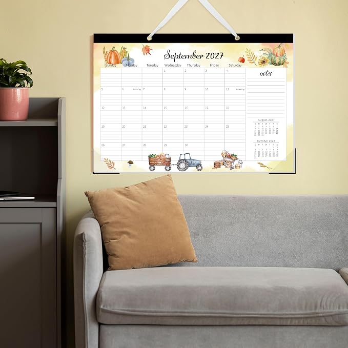 GuassLee Extra Large Desk Calendar 2026-2027 - 19 Months 20" x 30" Jumbo Desk Calendar from Jun. 2026 to Dec. 2027, Large Monthly Planner with Watercolor Design for Office School Home Organizing