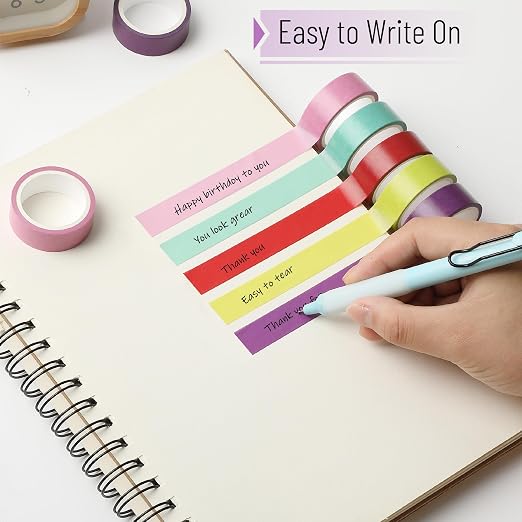 Mr. Pen- Washi Tape Set, 10 Rolls, 5 Yards/Roll, Washi Tape for Scrapbook | Arts, Crafts, Journals and Planners, Tropical Twirl