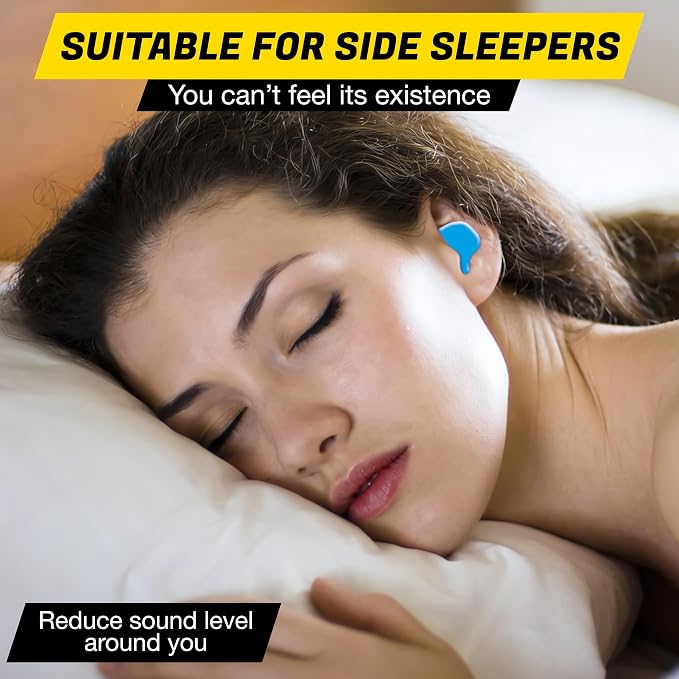 12 Pair Moldable Earplugs Silicone - Small Wax Ear Plugs for Sleeping Noise Cancelling Sound Blocking Snoring in 2 Plastic Cases - Gel Ear Plugs for Swimming Pool Waterproof Kids Women Swimmer Water