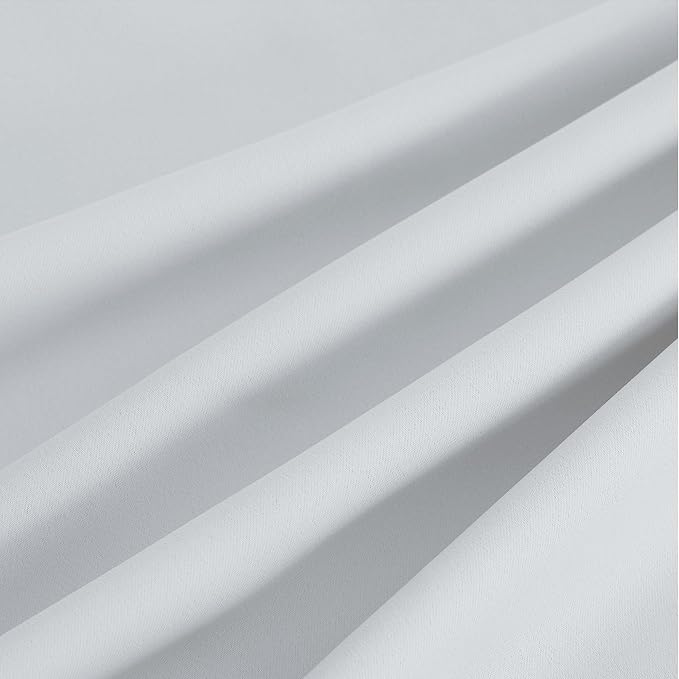 NICETOWN Room Darkening Draperies Curtains Panels, 2 Panels Greyish White W52 x L108